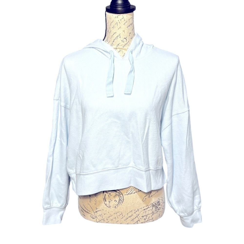 All In Motion Baby Blue Cropped Hoodie Sweatshirt Size Small